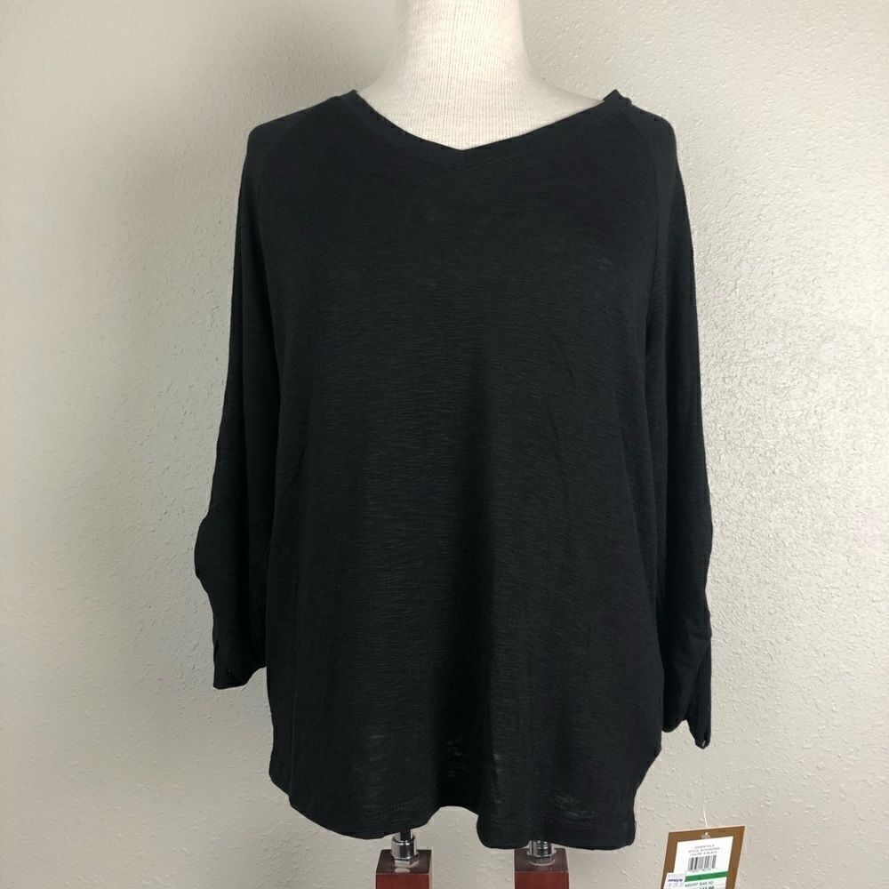 Nwt Ellen Tracy 3/4 Sleeve V Neck Top Size Large